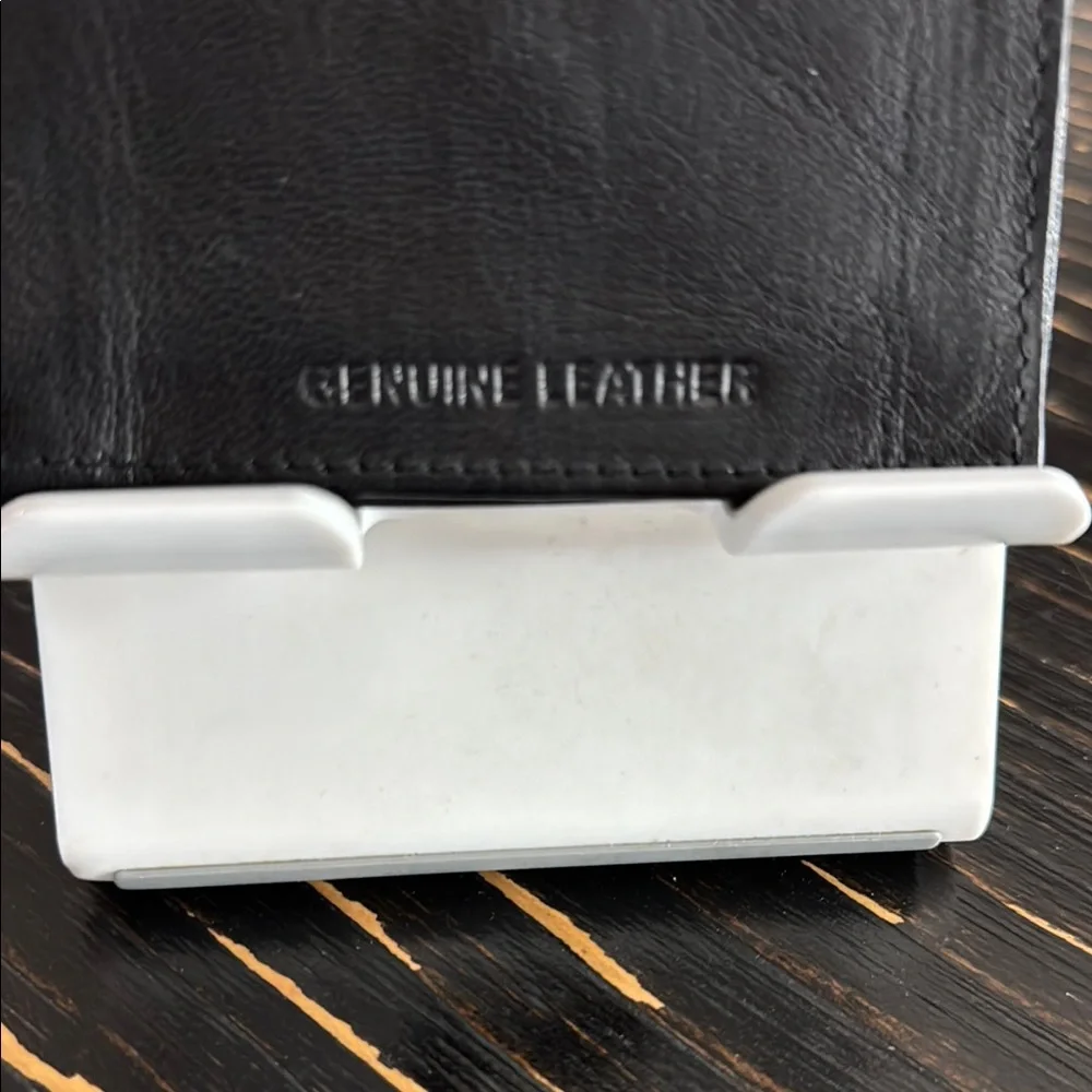 Genuine leather Men’s Classic Black Card Holder Wallet Thin Small